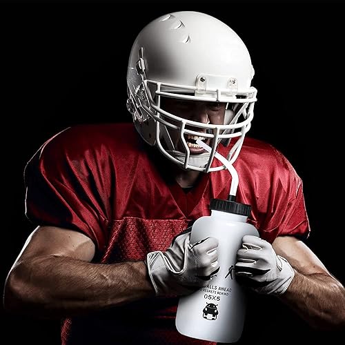 Miniatura 7 de Botella de agua de hockey con pajita larga de 1 litro, botellas de agua de 1 litro, sin BPA, botella de agua de lacrosse para deportes, portero,