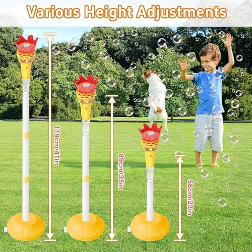 Machine à bulles à hauteur réglable avec lumières intégrées pour patio - 6