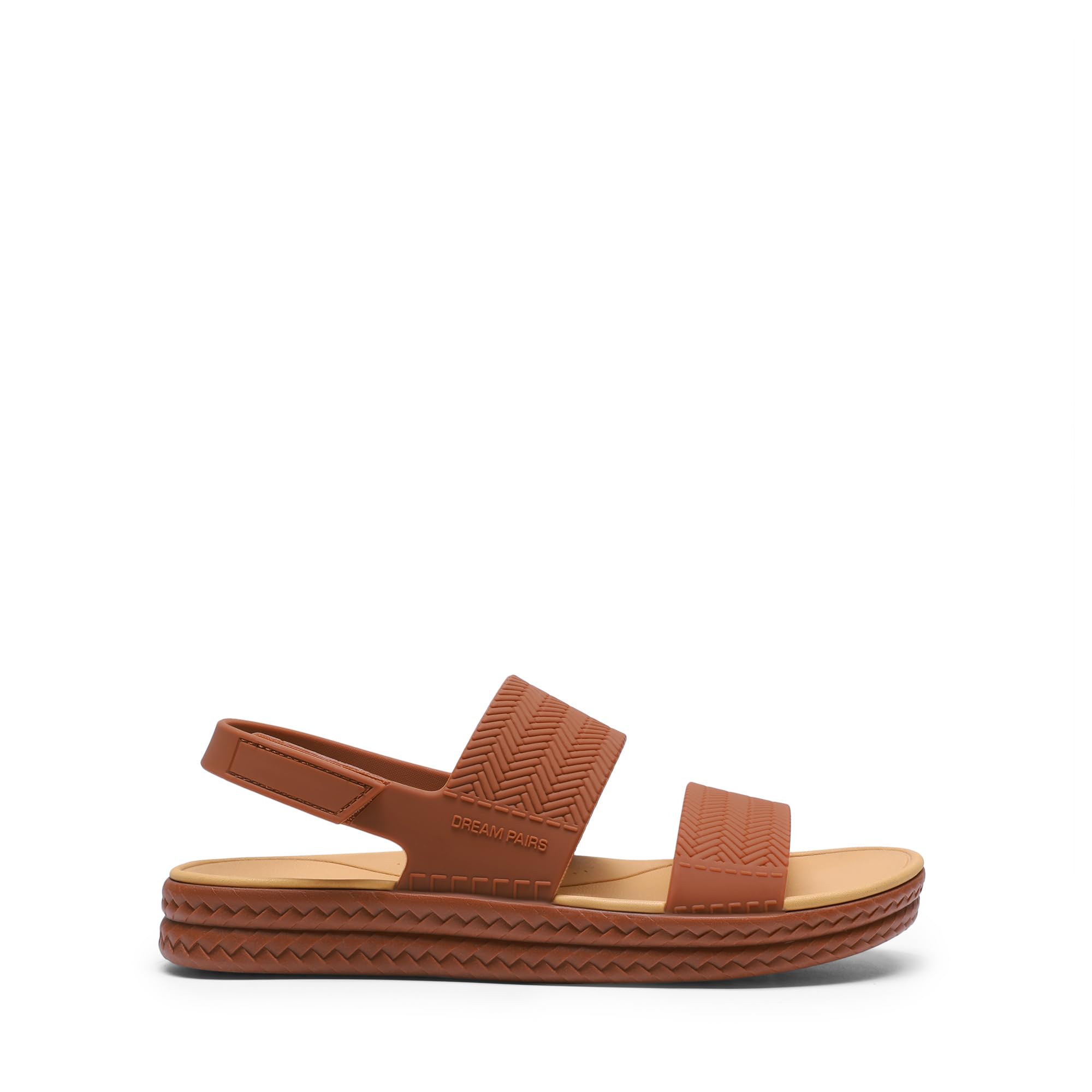 DREAM PAIRS Sandali da Donna Impermeabili – Comode Scarpe Estive Basse con Zeppa per la Spiaggia, il Tempo Libero e le Passeggiate