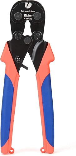 iCrimp Cortador de cuerda de alambre para cuerda de alambre de 0.138 in, cable de bicicleta, cable de avión, cable de cobre, cable de piano (CWR35)