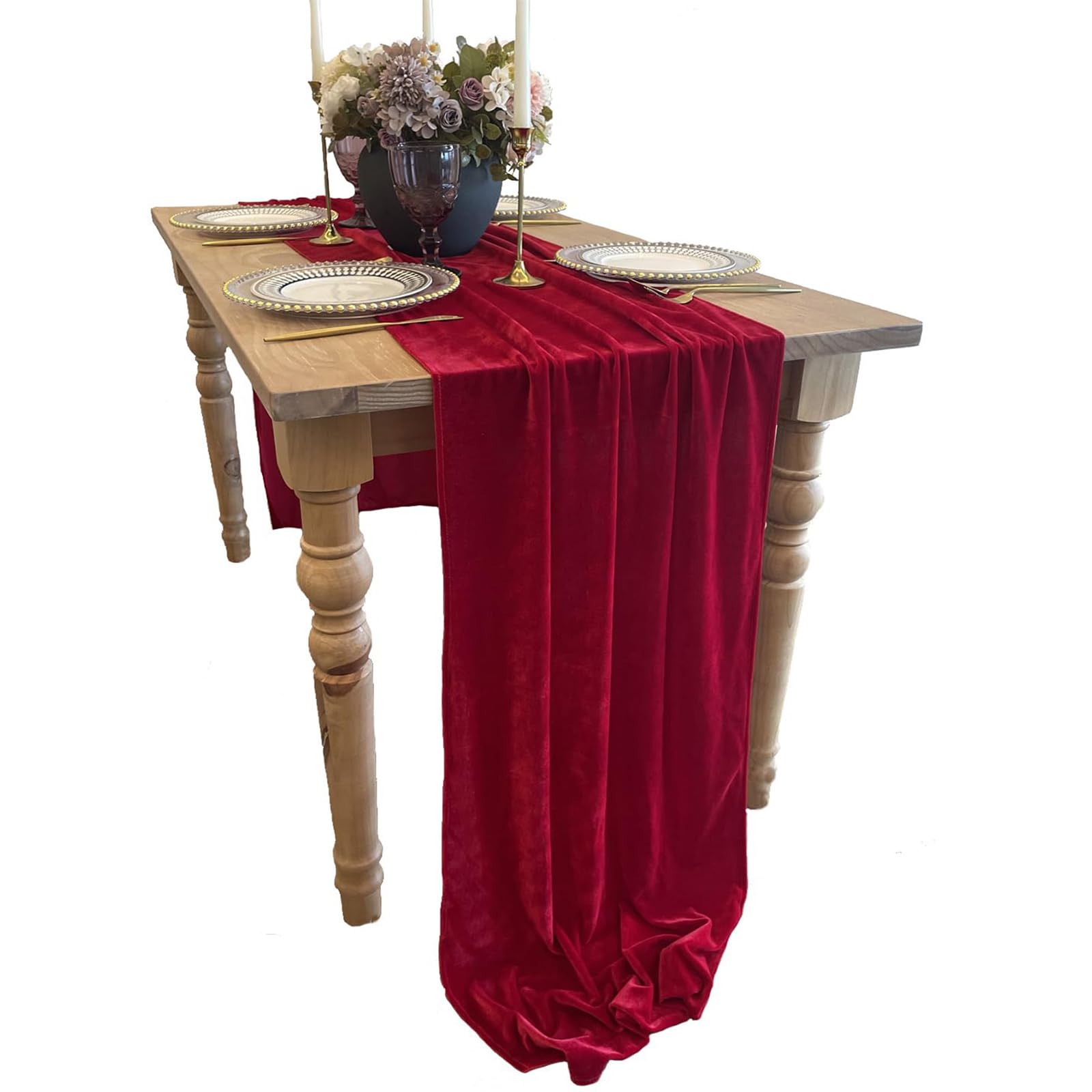 HDOYTXXM 120x29inch Classical Table Runner Velvety Tablecloth for Formal Event and Holiday Dinner Wedding Banquets Decoration Wedding Table Covers