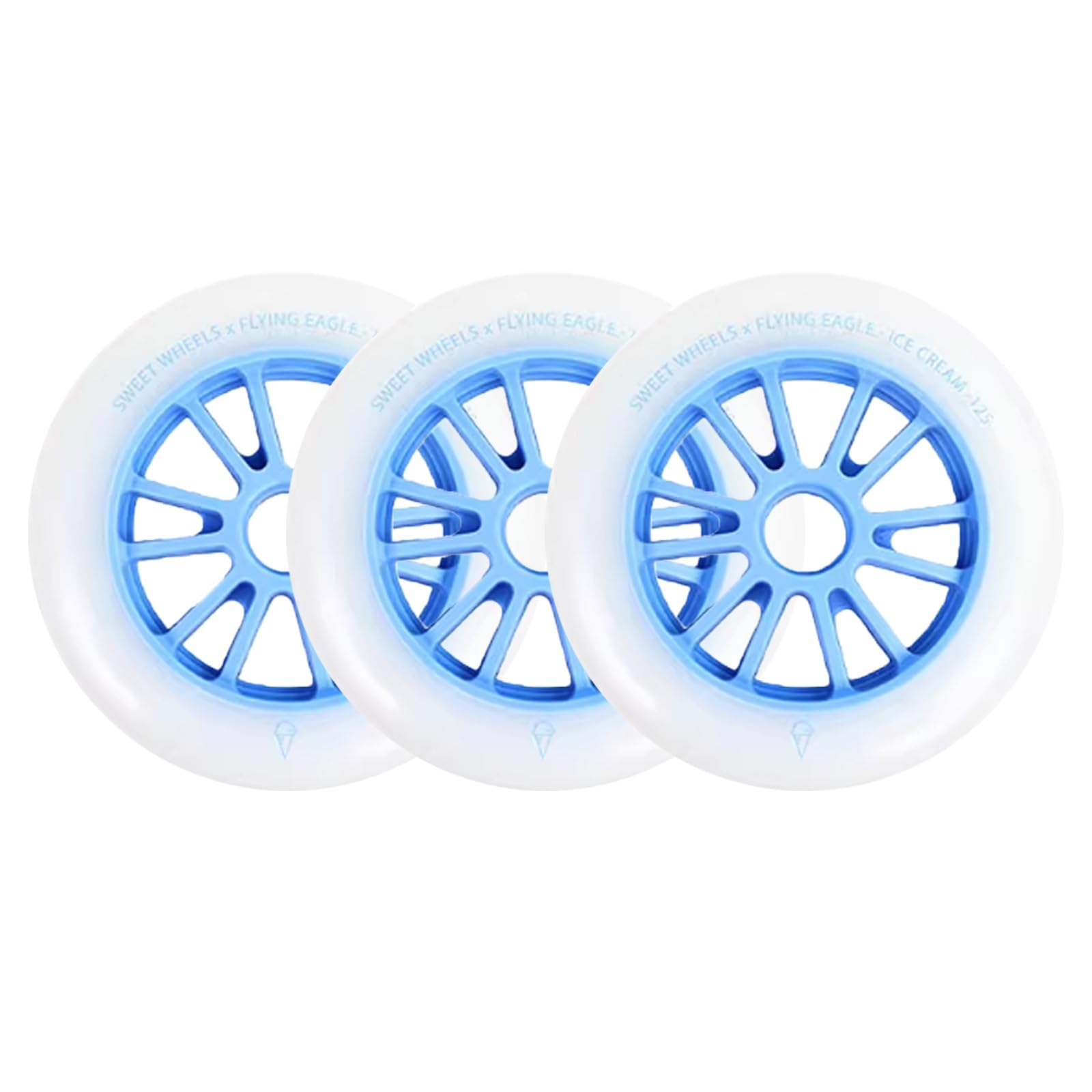 3 Pack 86A Inline Skate Wheels, Roller Skate Wheels, Roller Blade Skating Wheels, Competition Speed Skating Wheels 90mm100mm110mm,Blue,90mm