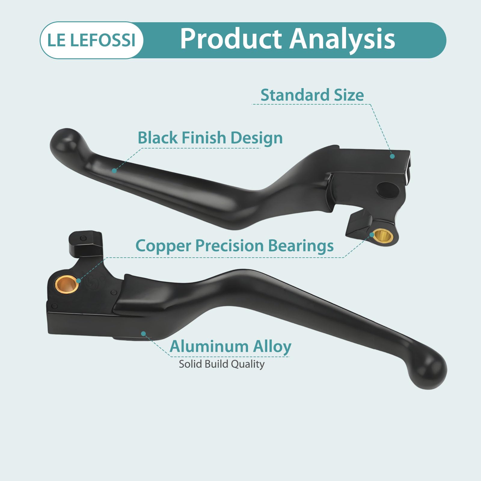 Premium in alluminio freno moto & leva frizione Compatibile con Harley Sportster XL 2004-2013 Sportster 883 1200 XL883 XL1200 Forty Eight Seventy Two - Safety,Corrosion-Resistant, Black