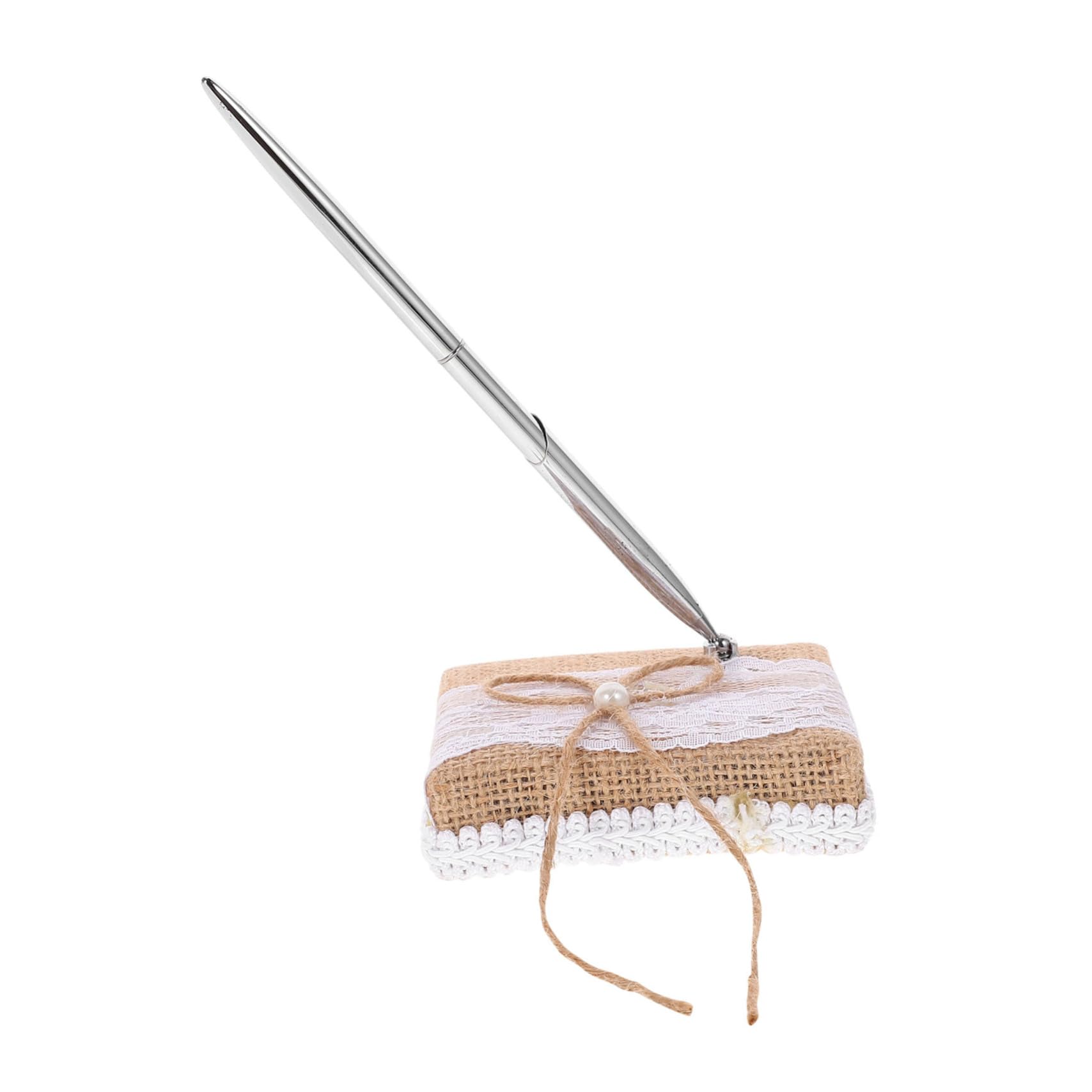 Operitacx 5 Stück Hochzeitsstift mit Halter Eleganter Signing Pen für Gästebuch Party und Valentinstagsgeschenk aus Langlebigem für Hochzeiten und Feierliche Anlässe