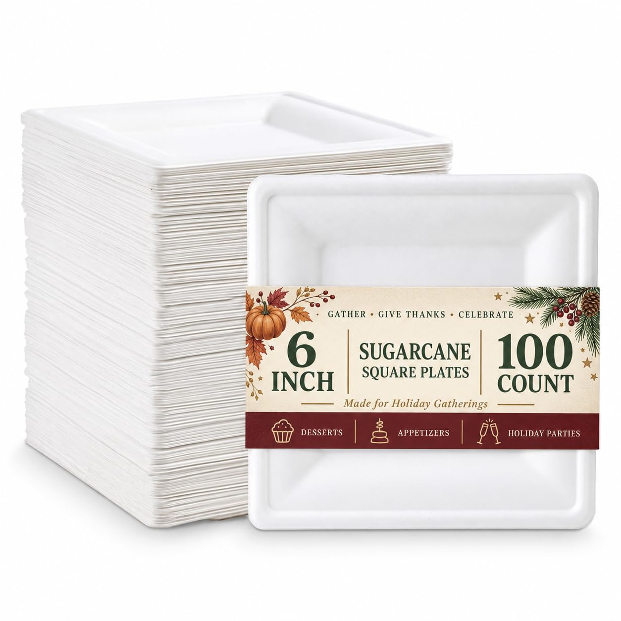 Tinybee Compostable Plates - 5 Compartment -11