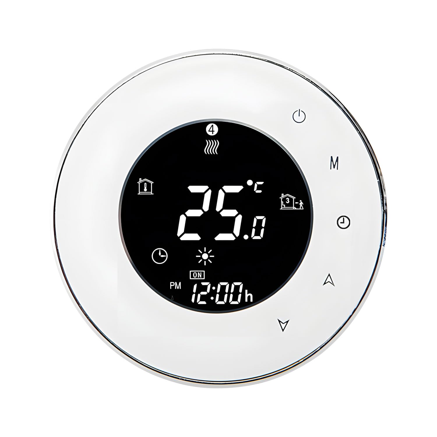 Elnwnnkc White Intelligent Temperature Controller For Electric Floor Heating Offering Lcd Screen Security Functions And Wide Agreement Lcd