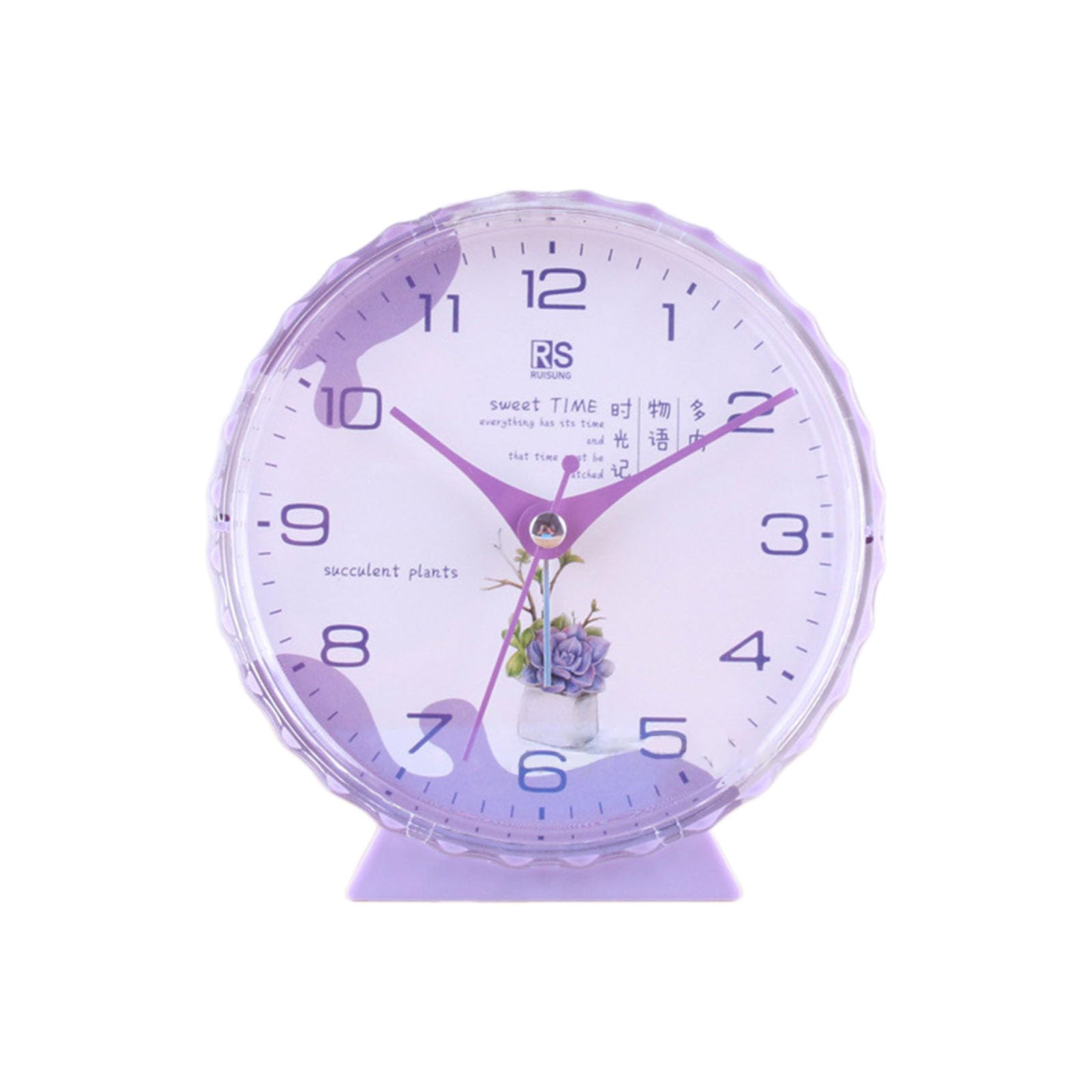 Jazuaiao Mute Alarm Clock Round Bedsides Alarm Clock Student Desktops Noiseless for Bedroom Home Decors Table
