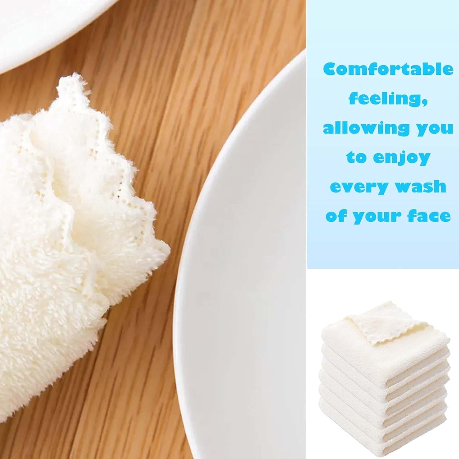 ZQuintuplian 10 Pcs Face Cloths, Reusable Flannels, Soft Cotton Wash Towels, Quick Dry Body Cloths Squares for Spa Sport 4 61vv2jvOJsL. AC SL1500