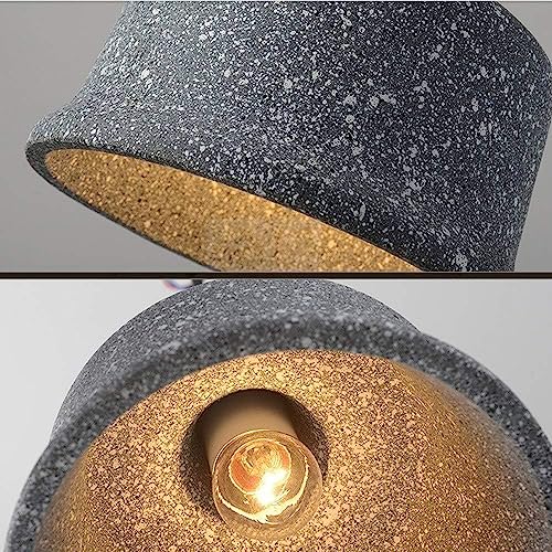 Chandelier industriel E27 béton suspension plafond cuisine - 4