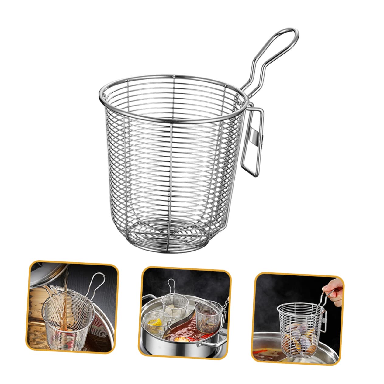 SOLUSTRE Edelstahl Siebset 2-teilig - Hitzebeständige Filterkörbe Für Hot Pot & Küche