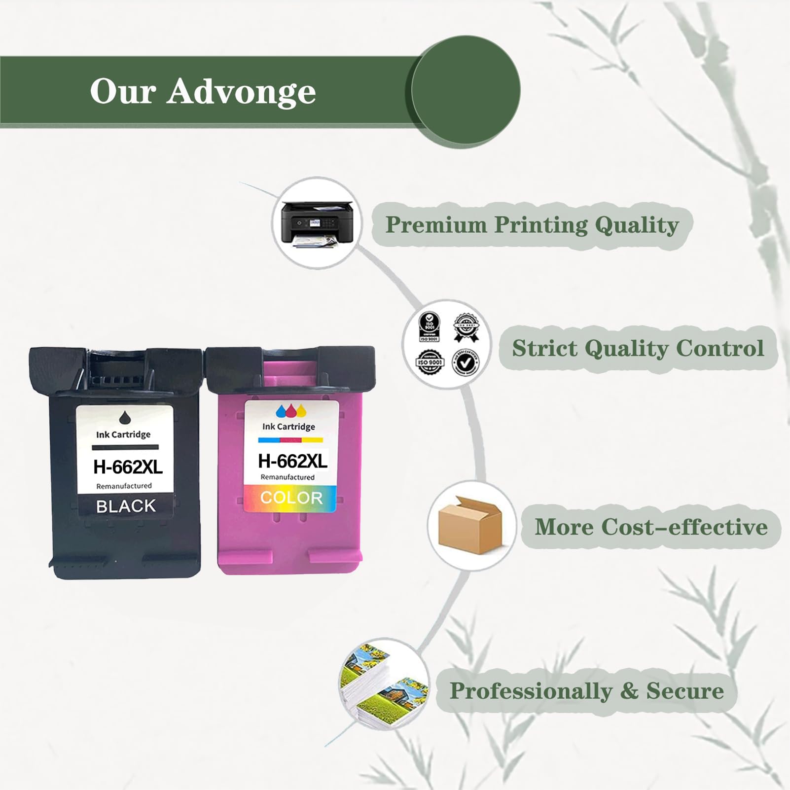 2-Pack Of High-Yield Compatible Black Ink Cartridges For HP DeskJet 1015, 1515, 2515, 2545 Printers