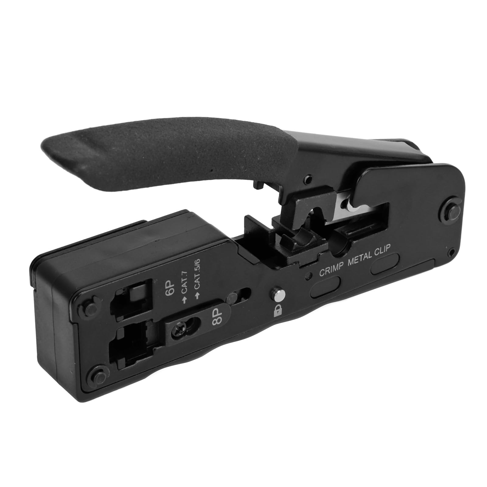 Krimptang Ethernet Crimp Tool Pass Through Ethernet Crimper voor RJ11 RJ12 Cat5 Cat6 Cat7