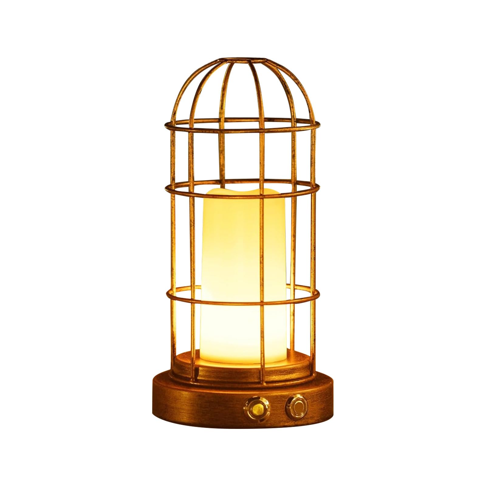 Hsioluted (1 Piece) Metal and ABS Constructed Cage Desk Lamp Vintage Modern LED Aluminum Trioxide Indoor Surrounding Lighting Faint Light