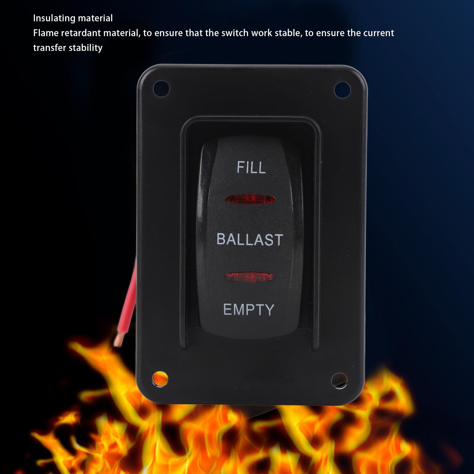 RV-Umpolungsschalter, 12 V, 30 A, 24 V, 15 A, Wasserdichter IP68-Schalter, Hochwertiges ABS-Material, Benutzerfreundliches Design, stoß- und Feuerbeständig, Langlebig, Geeignet