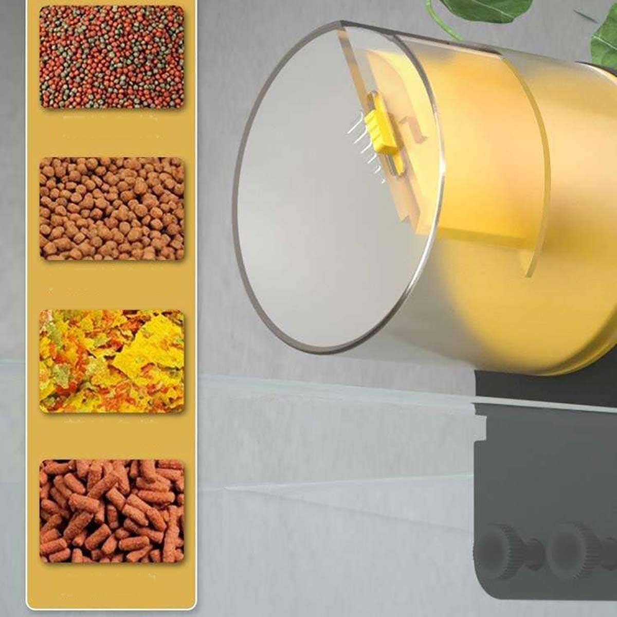 Automatico Femeder Fish Feeder A Protoia di umidità Assenser Alimenti per la batteria Intelligente Timer Auto Alimentatore per tartaruga Pond Aquarium e serbatoio di pesce Serbatoio alimento Dis