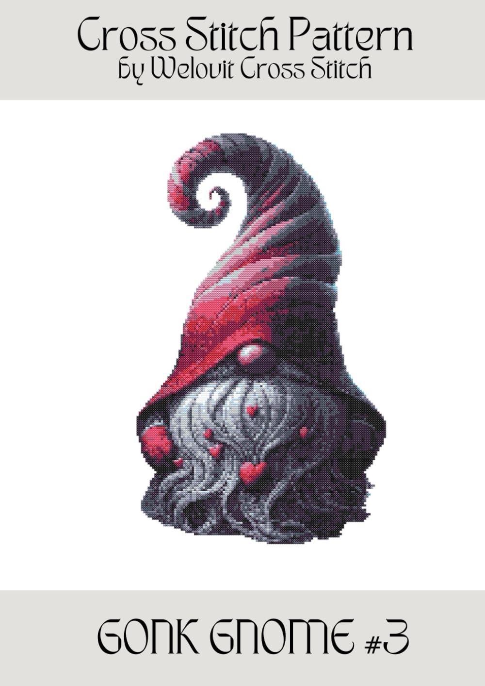 GONK GNOME #3 Cross stitch: A beautiful cross stitch pattern for your next project! (Welovit Cross Stitch Patterns)