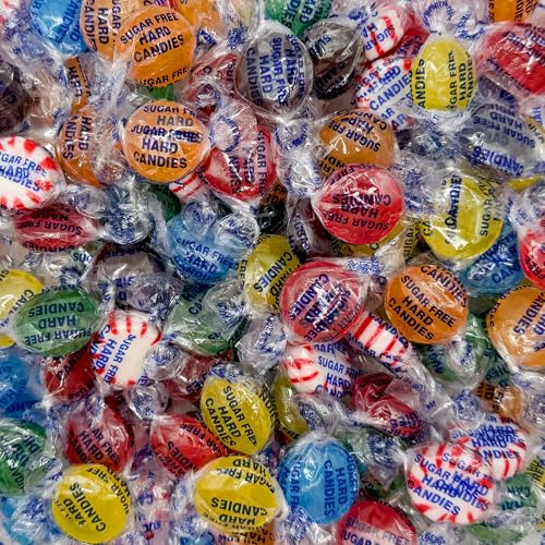 Sugar-Free Hard Candy - 2 Pound Pack - Assorted Flavors - Office Bowl Mix - Individually Wrapped