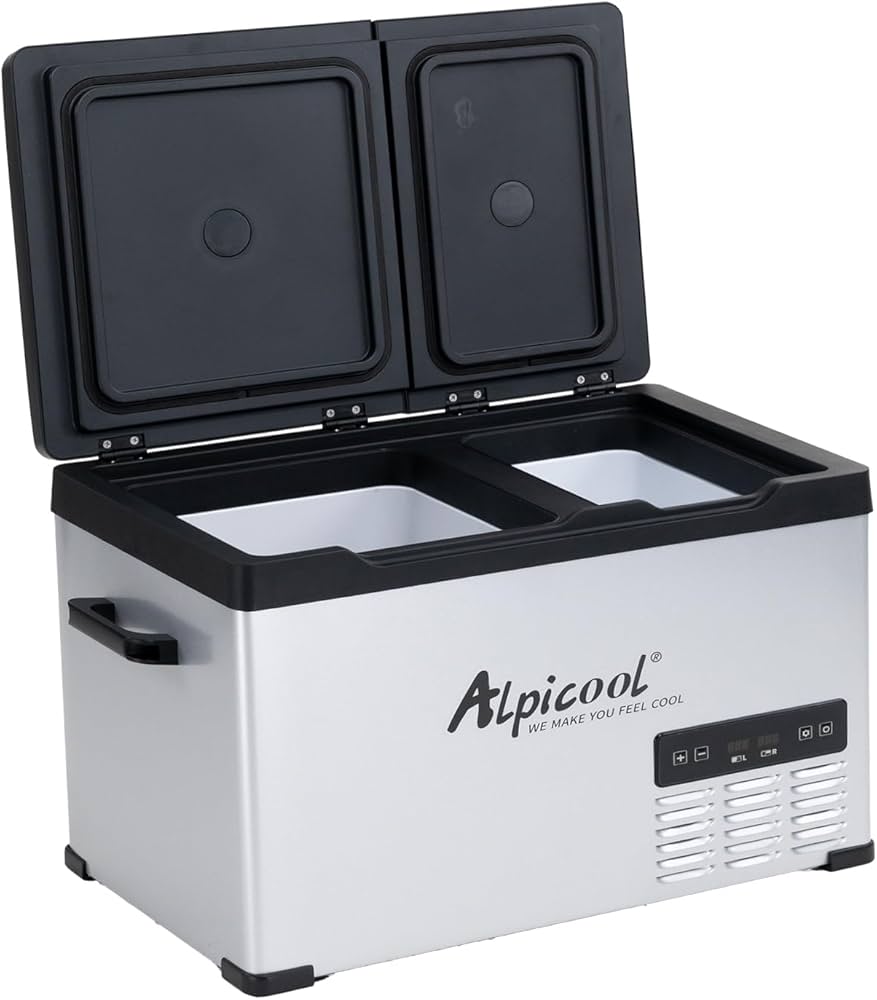 車載冷蔵庫 2室 23L ポータブル冷蔵庫 独立温度制御 2フタ開き 大容量 車載冷蔵庫 2室 23L ポータブル冷蔵庫 独立温度制御 2フタ開き 大容量