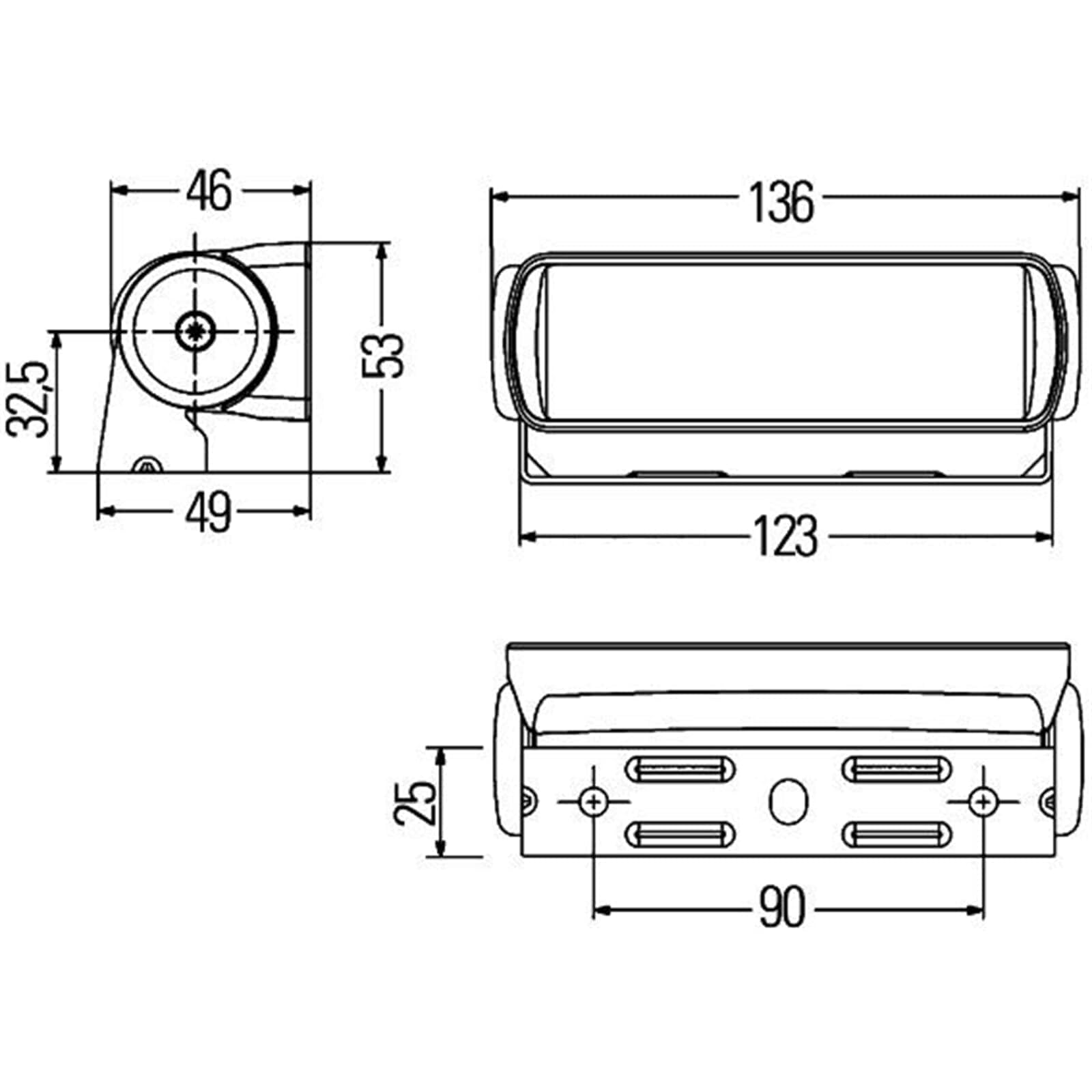 HELLA 1GA 980 670-331 LED-Faro de trabajo - ETL 250 - 24/12V