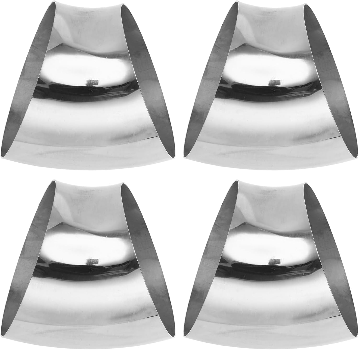 Motoforti 4pcs 6.25" Inch OD 45 Degree Mandrel Bend Elbow Tube Car Modified Exhaust Pipe Tubing Piping Thickness 1.5mm/16GA 159x185x1.5mm 304 Stainless Steel Silver Tone