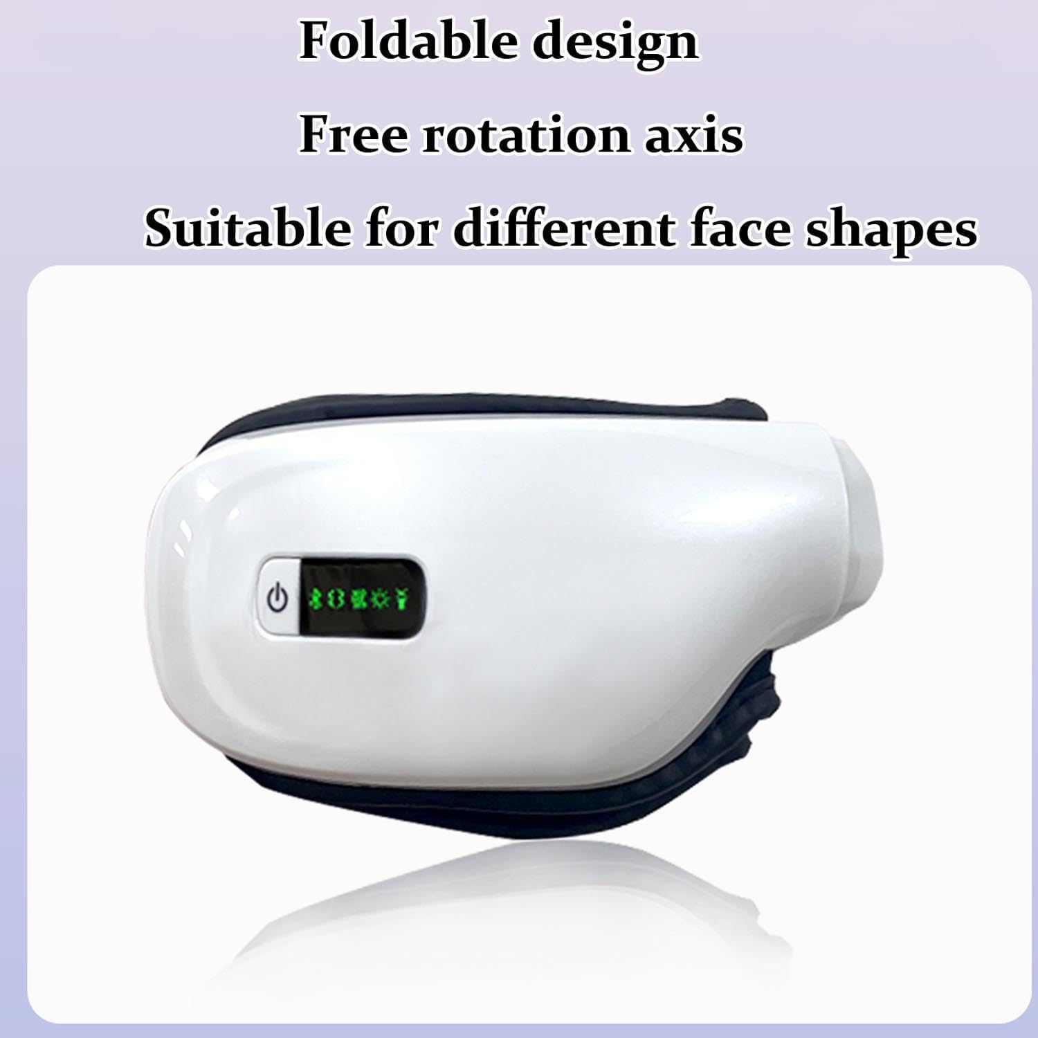 Masajeador De Ojos con Compresa Caliente a Presión De Aire con Música Inteligente Bluetooth, Compresa Caliente Envolvente a 42°C 5 Modos para Aliviar La Fatiga De Los Ojos, Reducir Las Ojeras