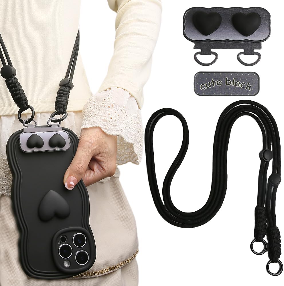 Cell Phone Lanyard, Cute 3D Bow Tie Waves Phone Neck...