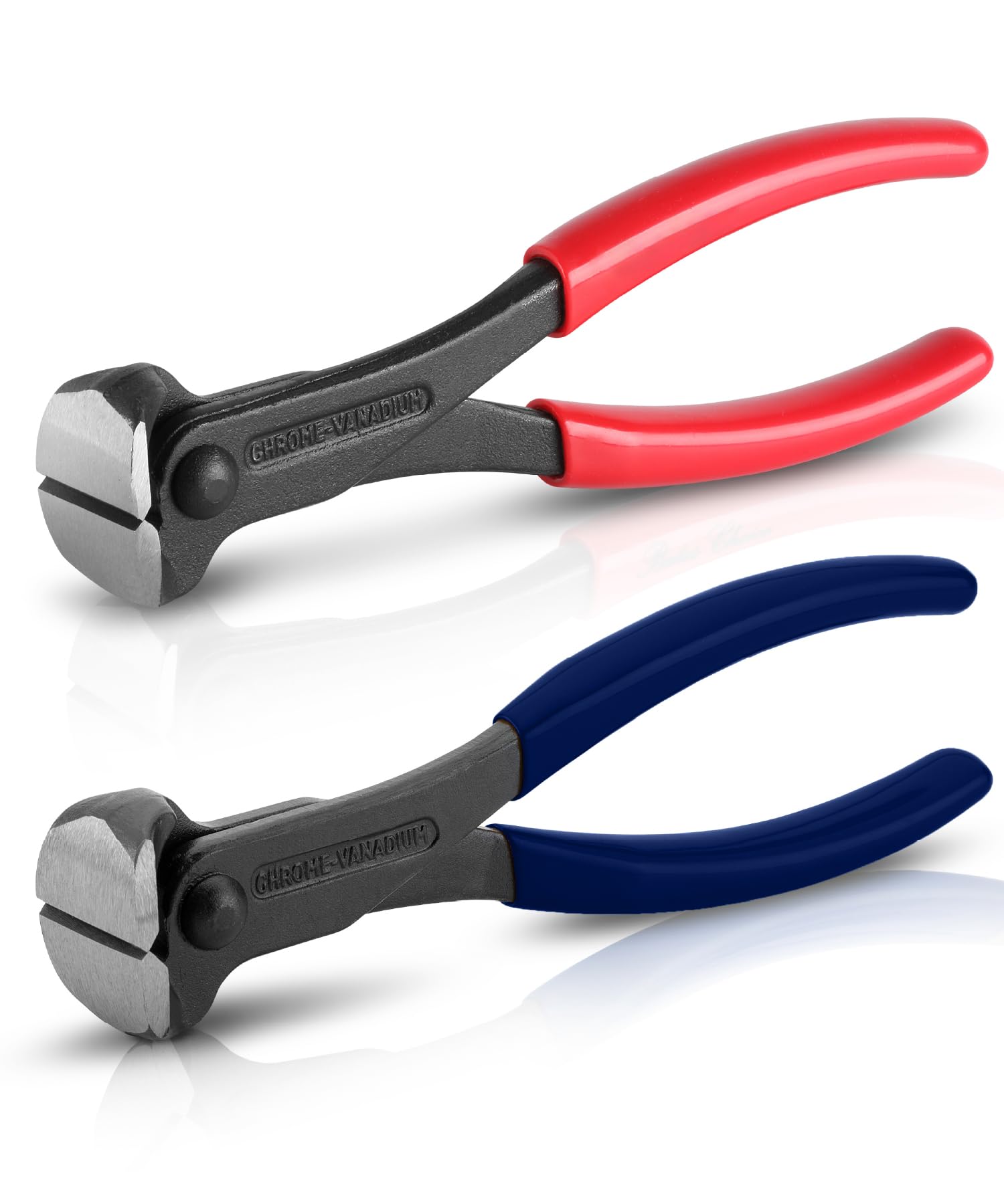 Bates- Nail Puller, 7 Inch, 2 Pack, Blue and Red, Nail Remover Tool, Cutting Pliers, Carpenter Tools, Staple Puller, End Cutting Pliers