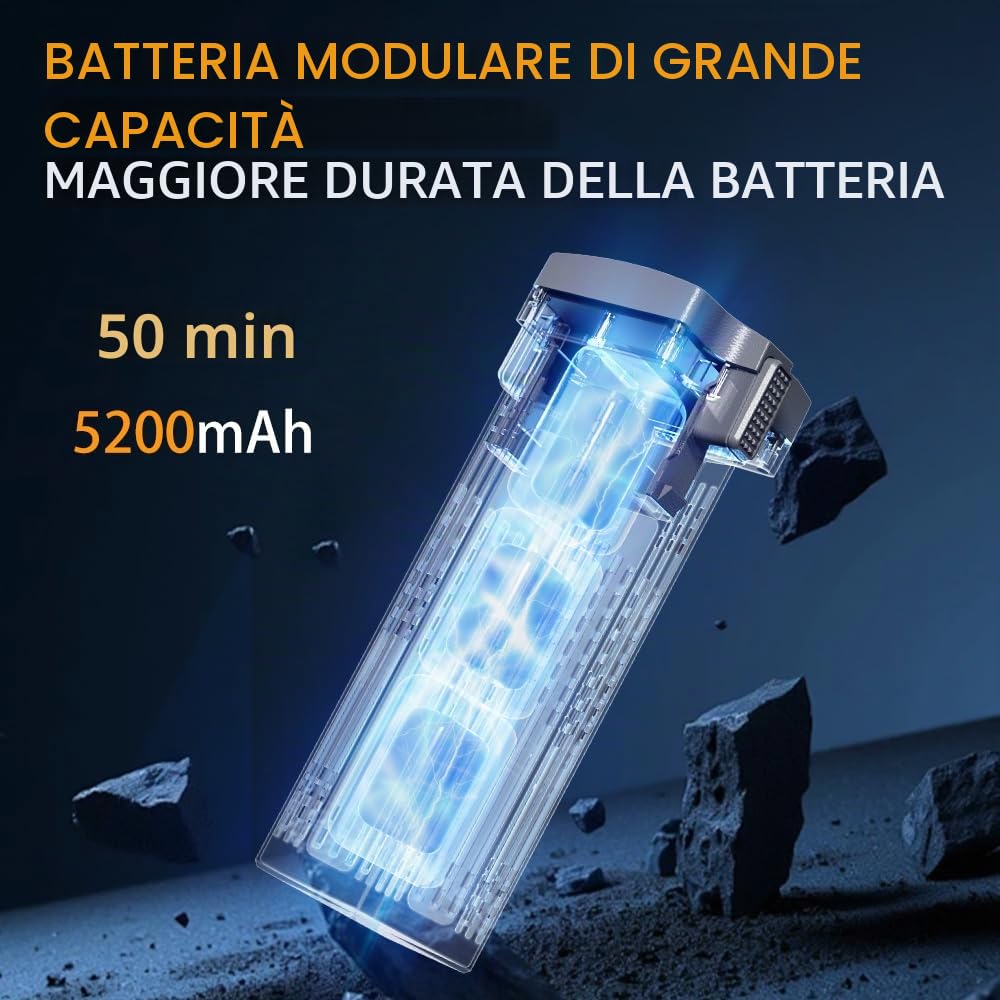 KF100 MAX Drone con telecamera 4K per adulti, distanza di controllo di 6 km, telecomando con schermo da 5,5 pollici, cardano a 3 assi, prevenzione degli ostacoli a 360°, drone professionale RC