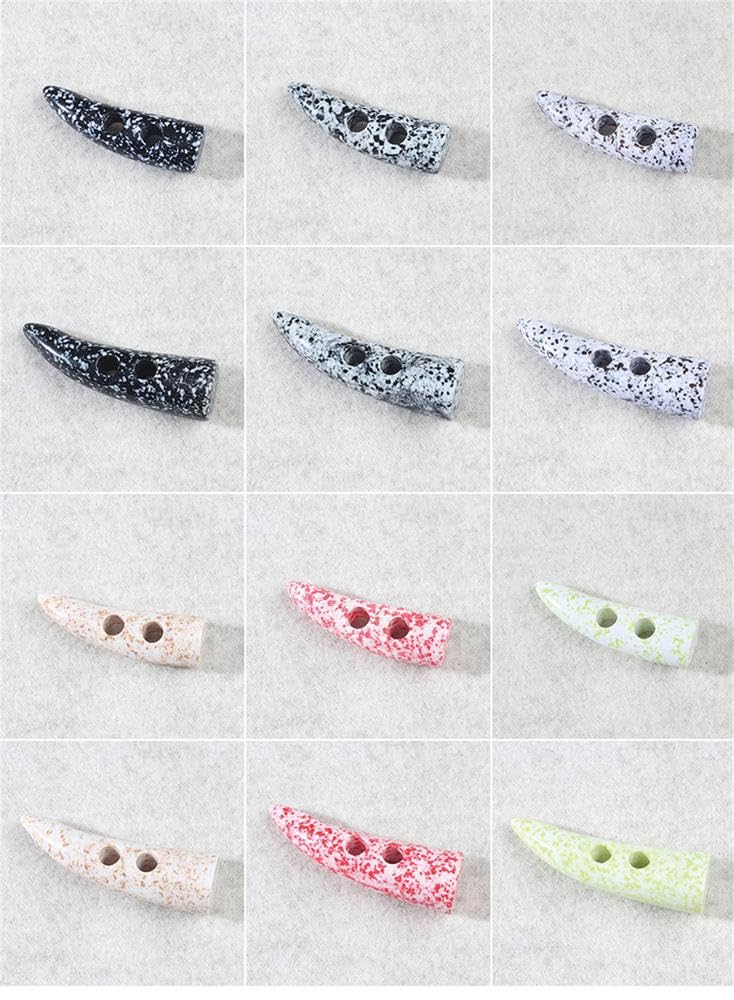 Lot De 10 Boutons En Résine Corne Couleur Gris-beige - Diamètre 45 Mm, Pour Mercerie Et Couture