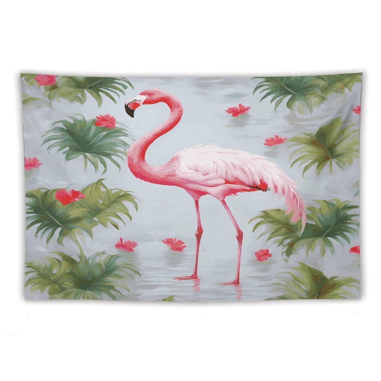 LDGSUPH White Flamingo Tapestry Wall Hanging Decor Anti-fading Aesthetic Wall Tapestries Fashion Wall Blanket Decor Modern Wall Art Tapestry for Bedroom Home Decor 40"x60"