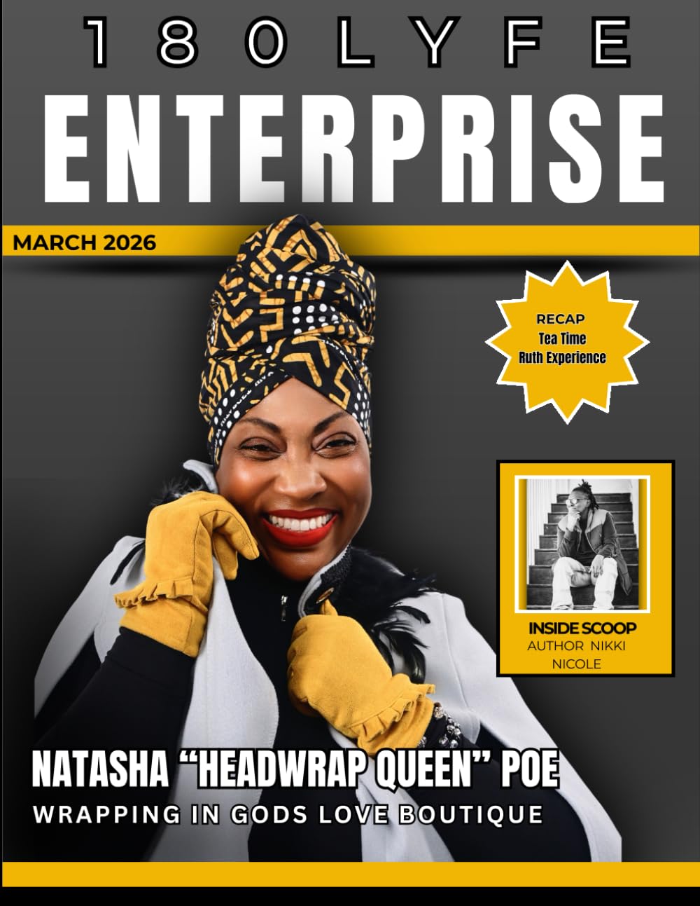 180Lyfe Enterprise Magazine - Natasha "Headwrap Queen" Poe - March 2026