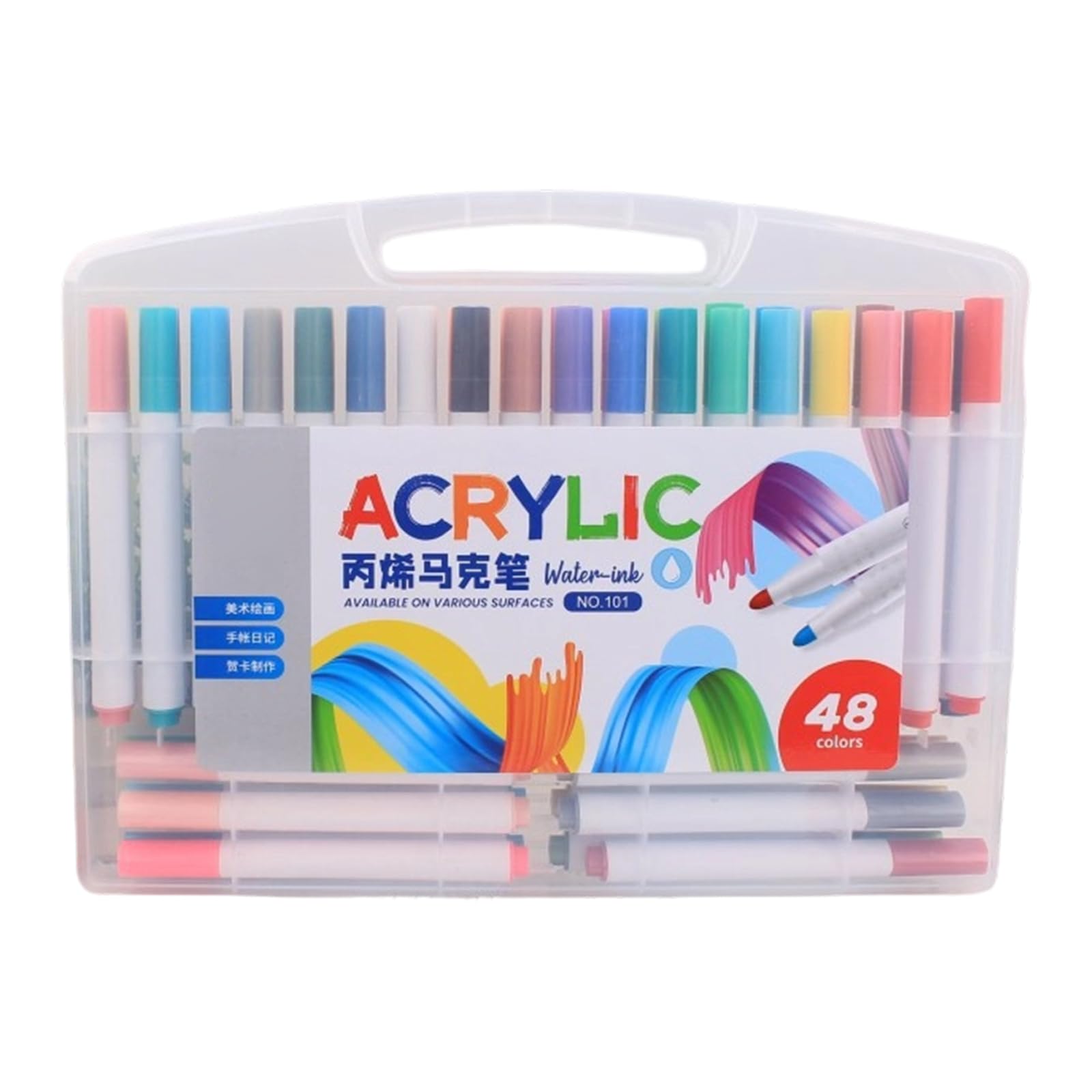 Ensemble de marqueurs d ' art de dessin réutilisables, Pigments riches, couleurs professionnelles, Design créatif, marqueurs de croquis scolaires, ensemble de fournitures pour l ' artisanat à la main