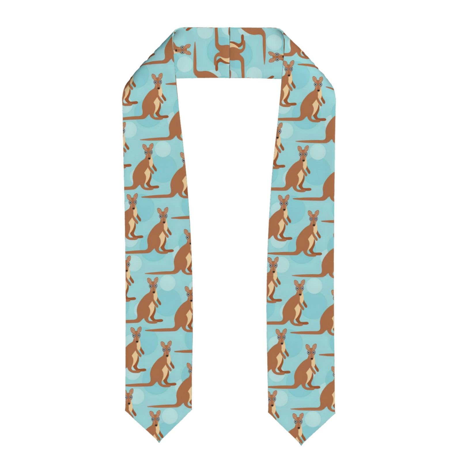 Longzehao Unisex Flattened Funny For Kangaroo Zoo Print Graduation Stole,Graduation Shawl Ribbon Sash Honor Commencements Stole Class Scarf, One Size