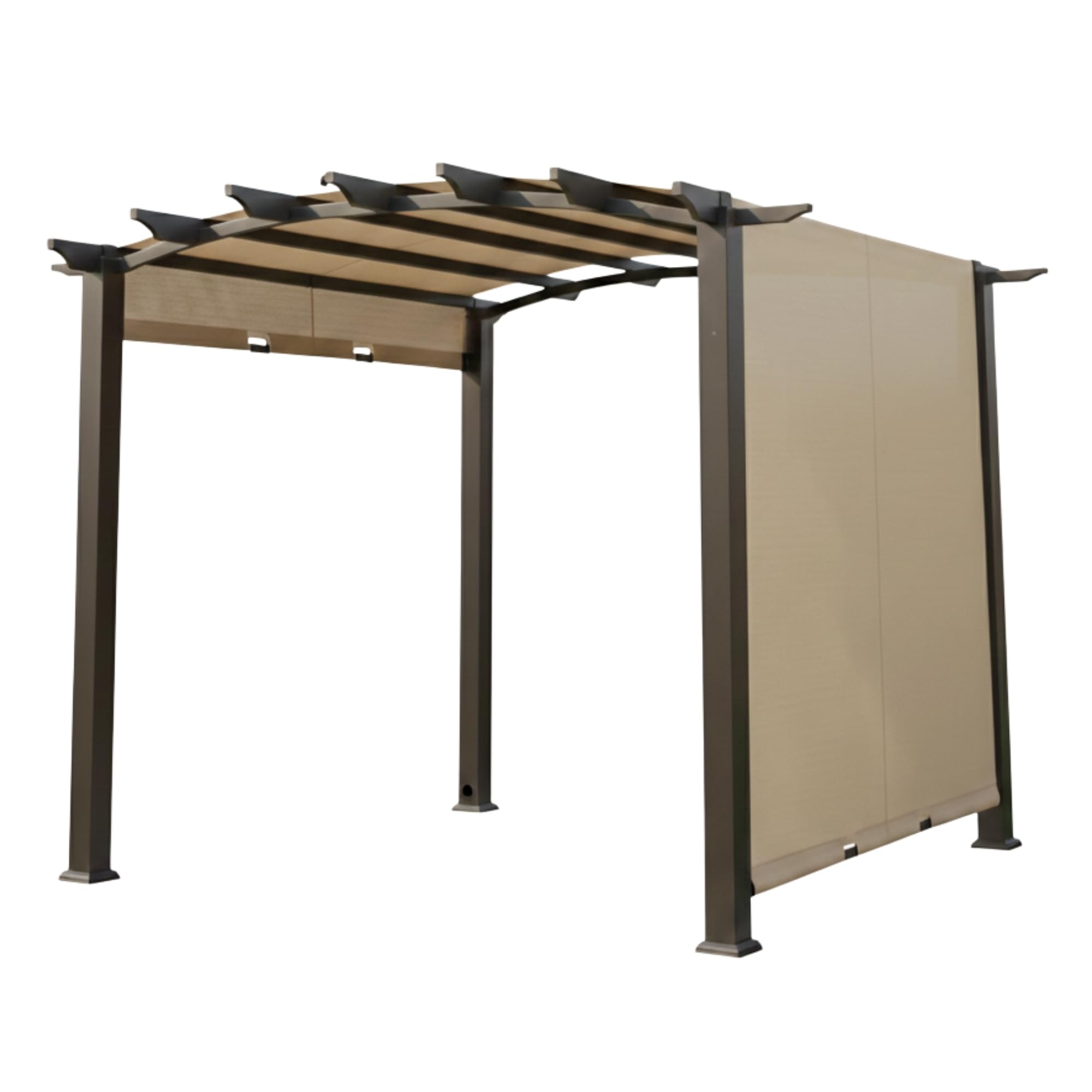garden winds reinforced riplock 350 replacement canopy top cover compatible with arched pergola with 10' x 10' sliding canopy model gfm00471a - beige