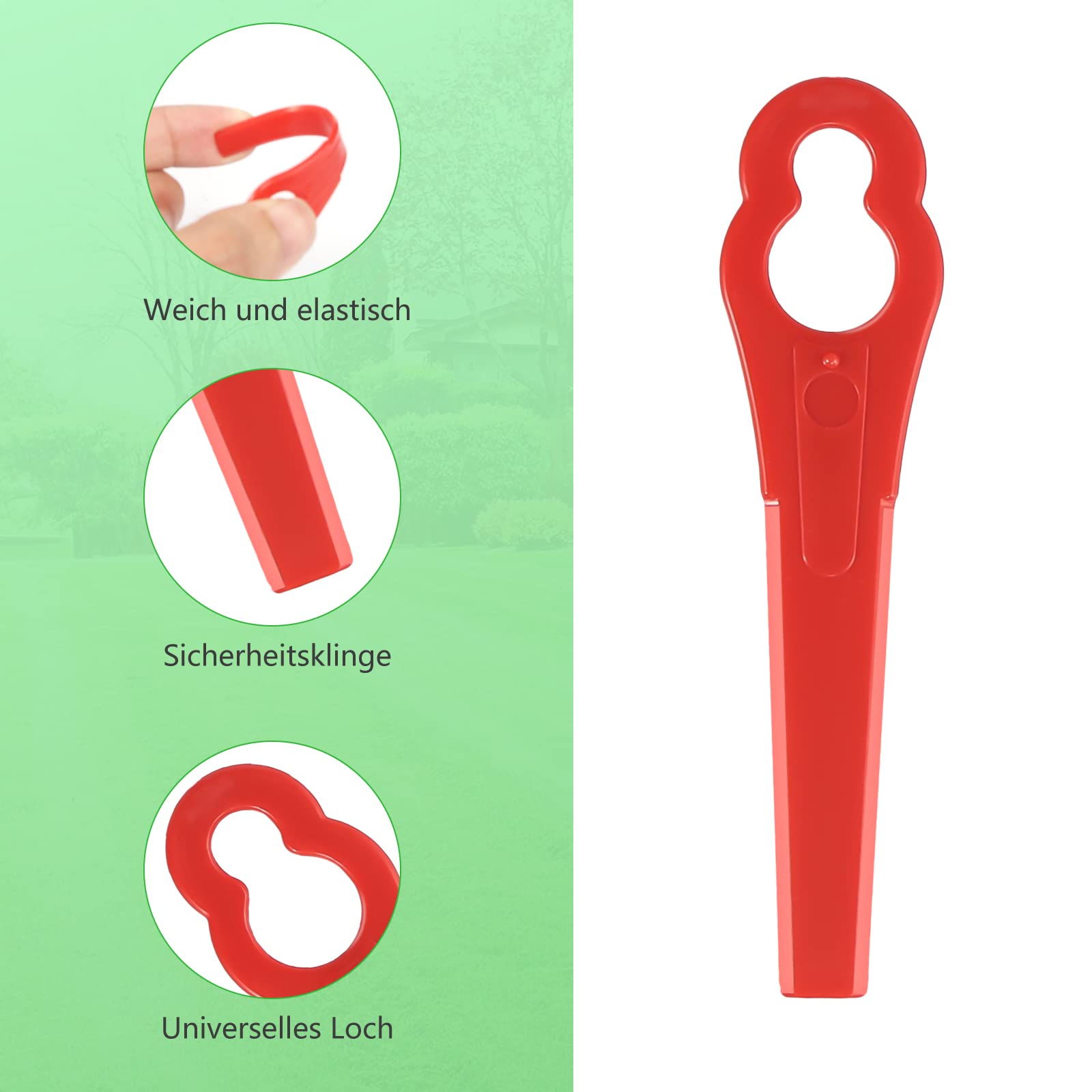 XPOOP 50 Stuks Gazon Trimmer Mes Vervanging