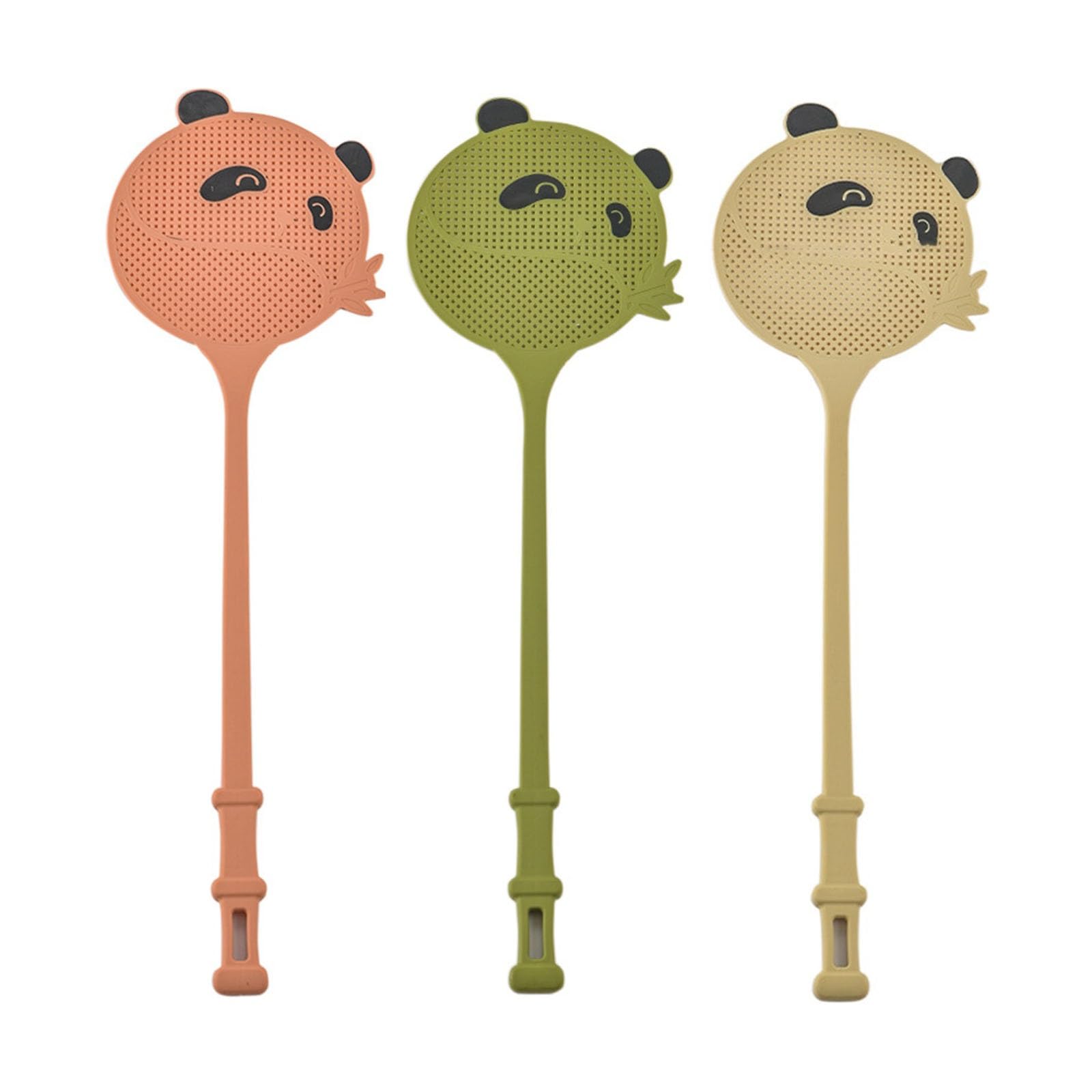 SXTYYH Fly Swatter for Indoors, Cute Panda Style Bug Swatter, Manual Flyswatter with Wide Mesh Head, Easy to Clean Fly Killer for Home, Garage, and Kitchen Lightweight