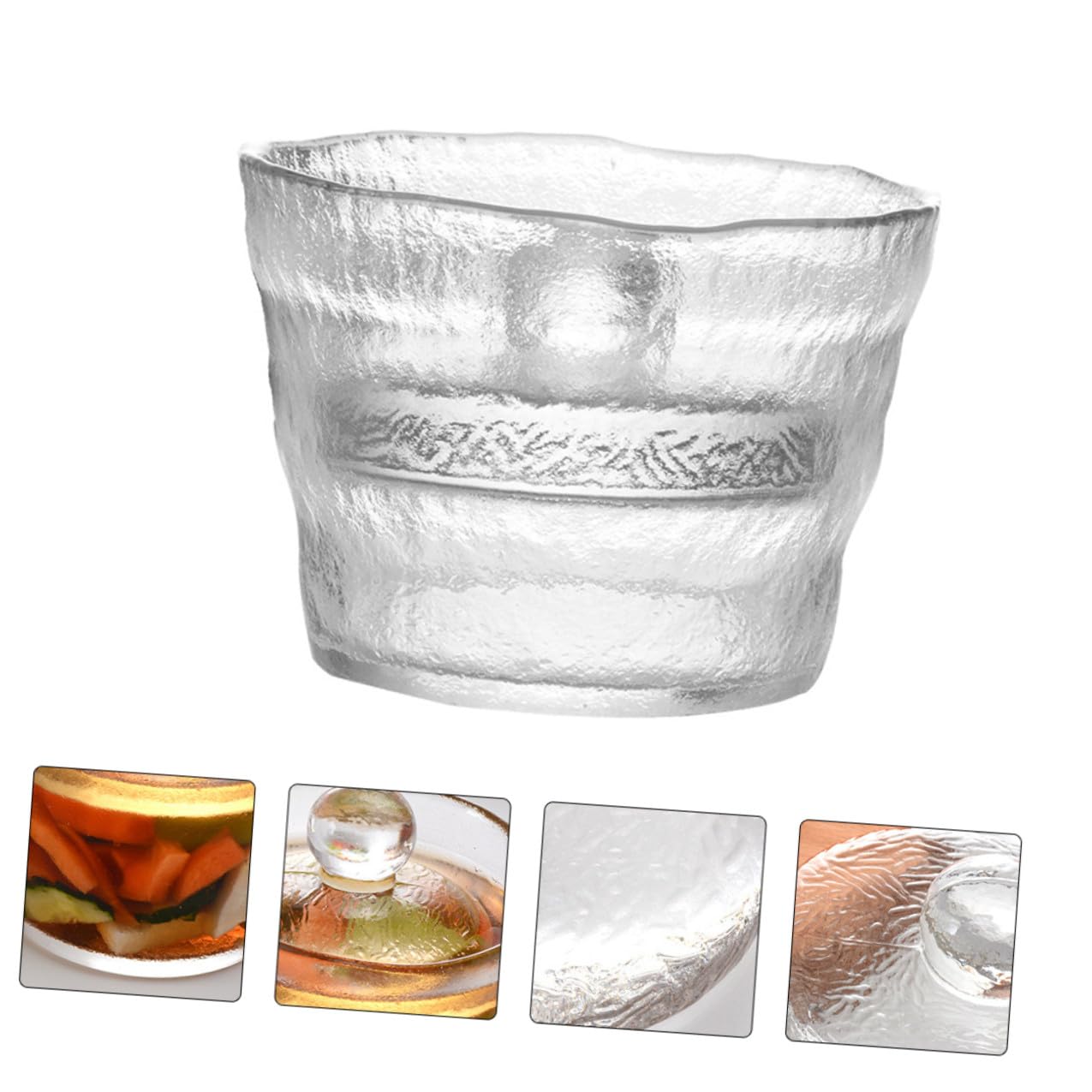 GALPADA Gurkenbehälter aus Glas mit Schraubverschluss Transparenter Lagerbehälter für Salate und Snacks