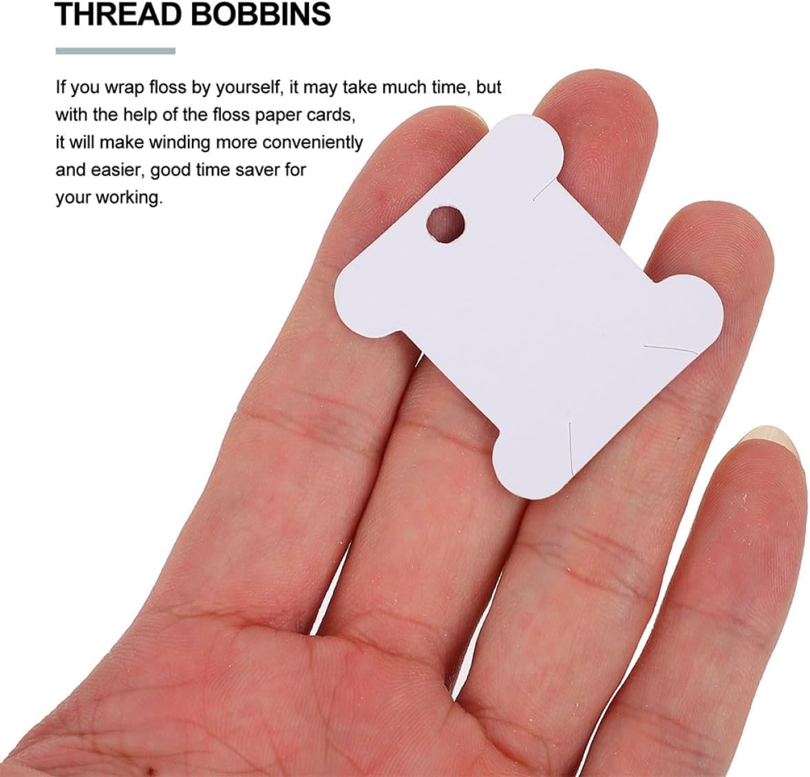 GRADENEVE 200pcs DIY Embroidery Thread Bobbins Paper Cards Cross-Stitch Floss Organizer for Sewing Craft Storage