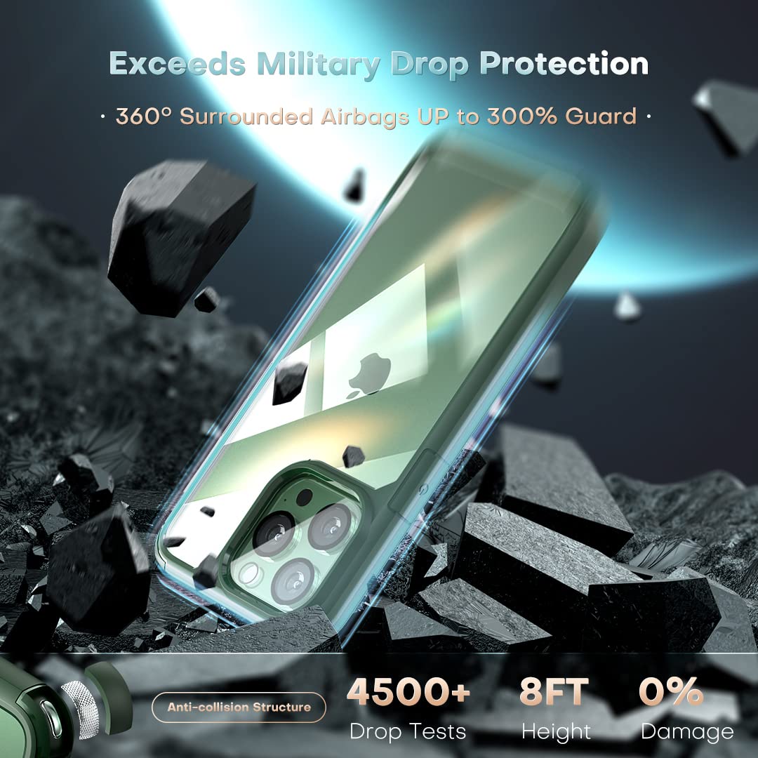 CENHUFO Privacy Cover iPhone 14 Pro Max, con Protezione Schermo Vetro Temperato Anti Spia e Pellicola Fotocamera, 360 Gradi Antiurto Fronte Retro Doppia Custodia per iPhone 14 Pro Max - Beige/Oro