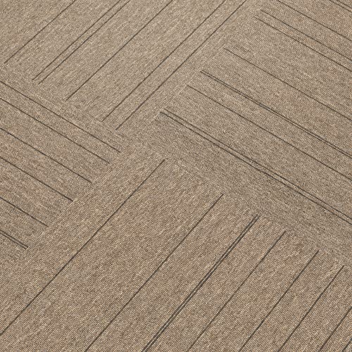 Image of Mohawk Basics 24 inch x 24 inch Berber (Loop pile), 0.07 inch Pile Height, Carpet Tile, PET Fiber, Walnut Color, (1 Tile)