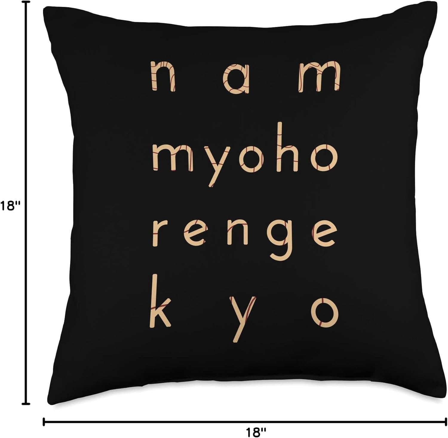 Buddhist Quote - Nam Myoho Renge Kyo - Nichiren Buddhism Throw Pillow