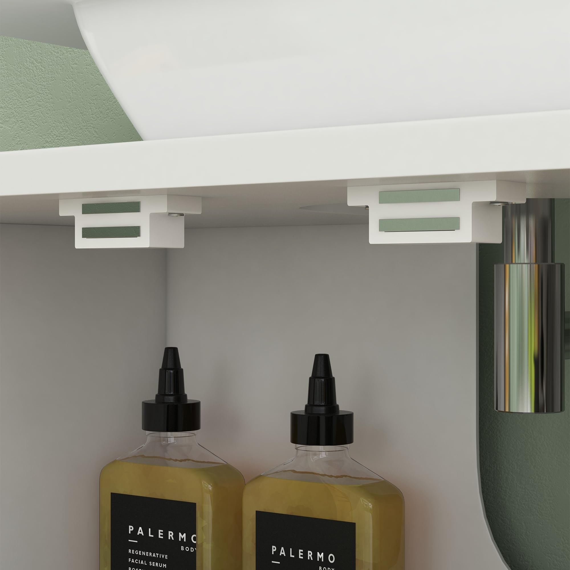 HOMCOM Meuble sous Vasque Meuble de Salle de Bain 2 Portes avec étagère réglable Armoire de Rangement pour lavabo 60 x 30 x 60 cm en Bambou Naturel et Blanc