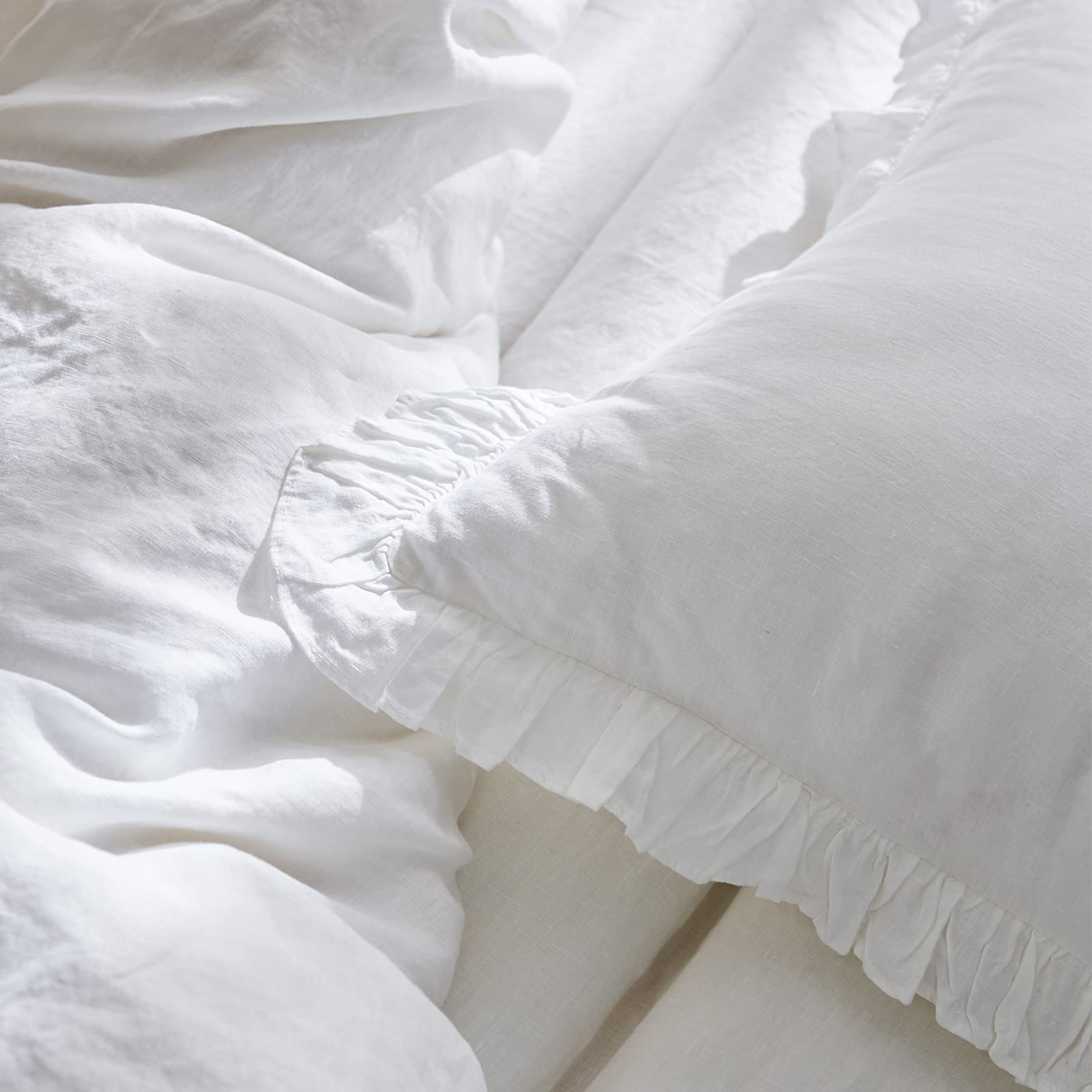 Funda De Almohada 100% Lino Tamaño King - Hotel At Home - Color Natural (Juego De 2, Coordina Con Sheridan)