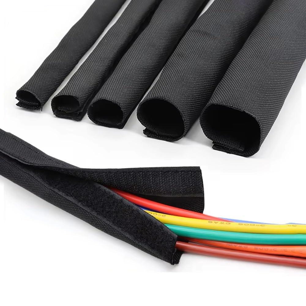 Manchon de câble en nylon noir 8m ID 35mm pour gaine thermorésistante