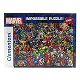Clementoni 39411 Marvel Universe – 1000 Teile, Impossible Puzzle, Geschicklichkeitsspiel für die ganze Familie, farbenfrohes Legespiel, Erwachsenenpuzzle ab 14 Jahren