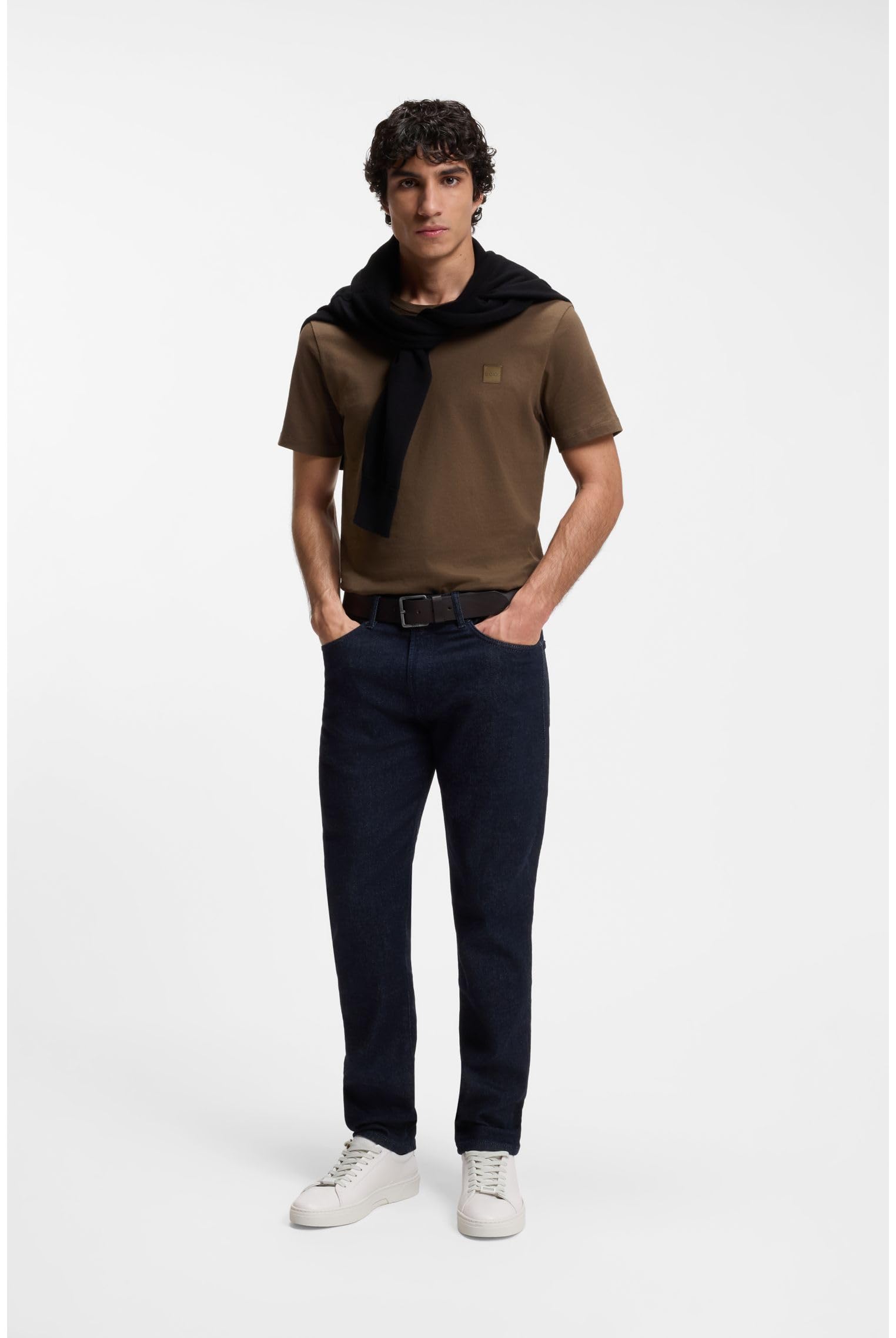 BOSS Herren H-Re.Maine Maine Regular-Fit Jeans aus bequemem blauem Stretch-Denim