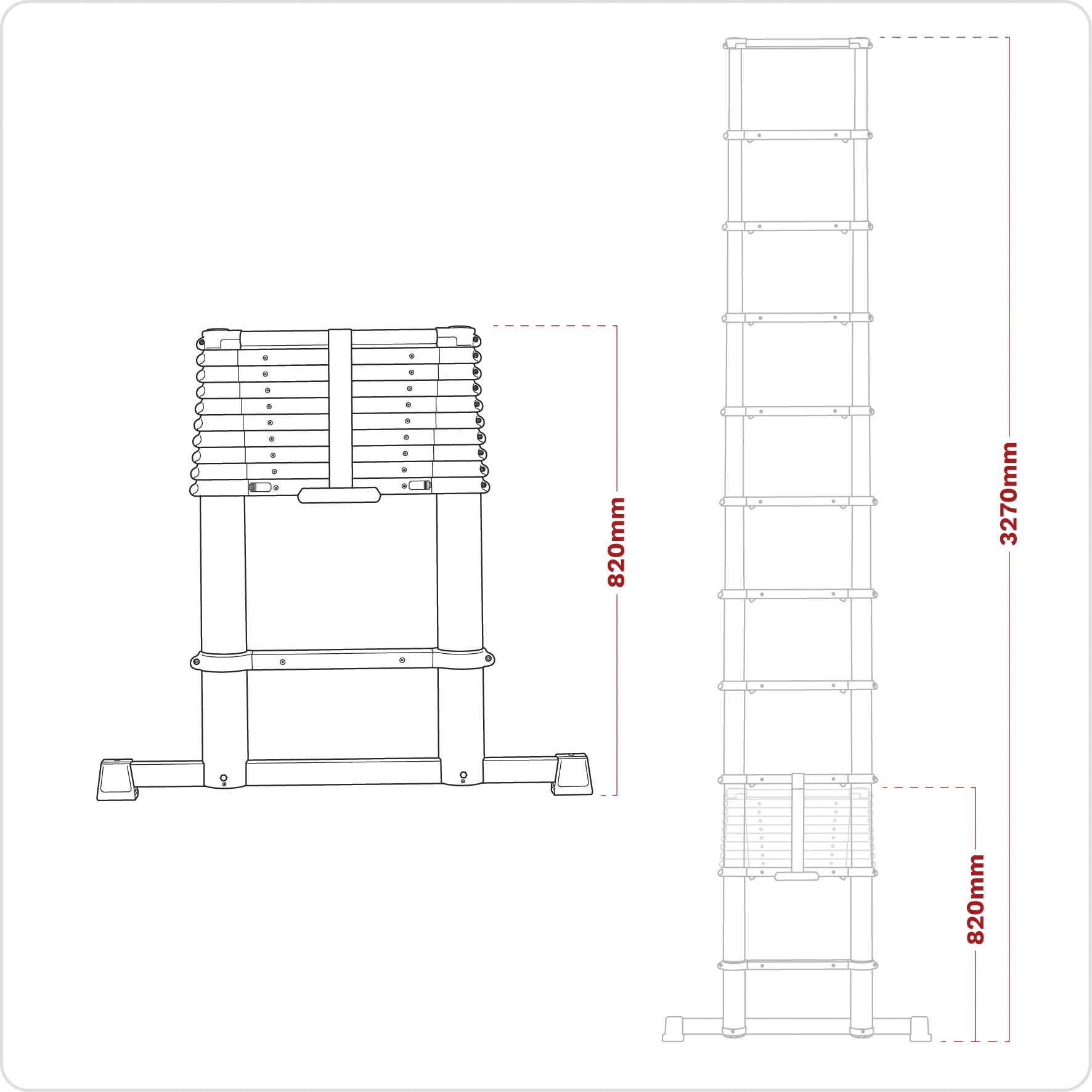 Sealey Aluminium Scala telescopica