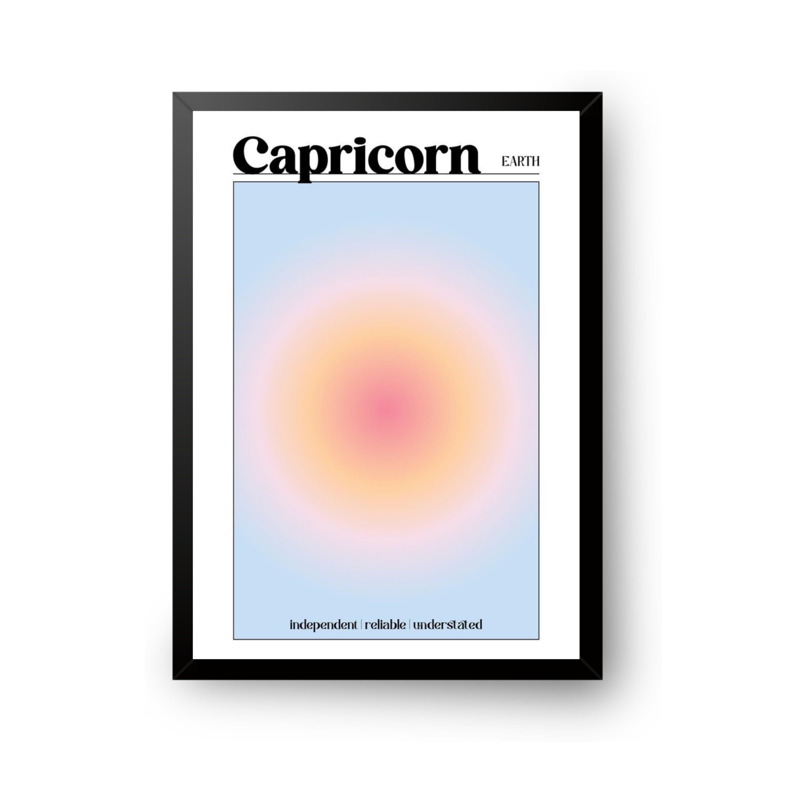 Zodiac Aura Posters | Set of 1 | 12x18in | Free Tape I UNFRAMED HD Prints | Aesthetic Room Decor … (CAPRICORN)