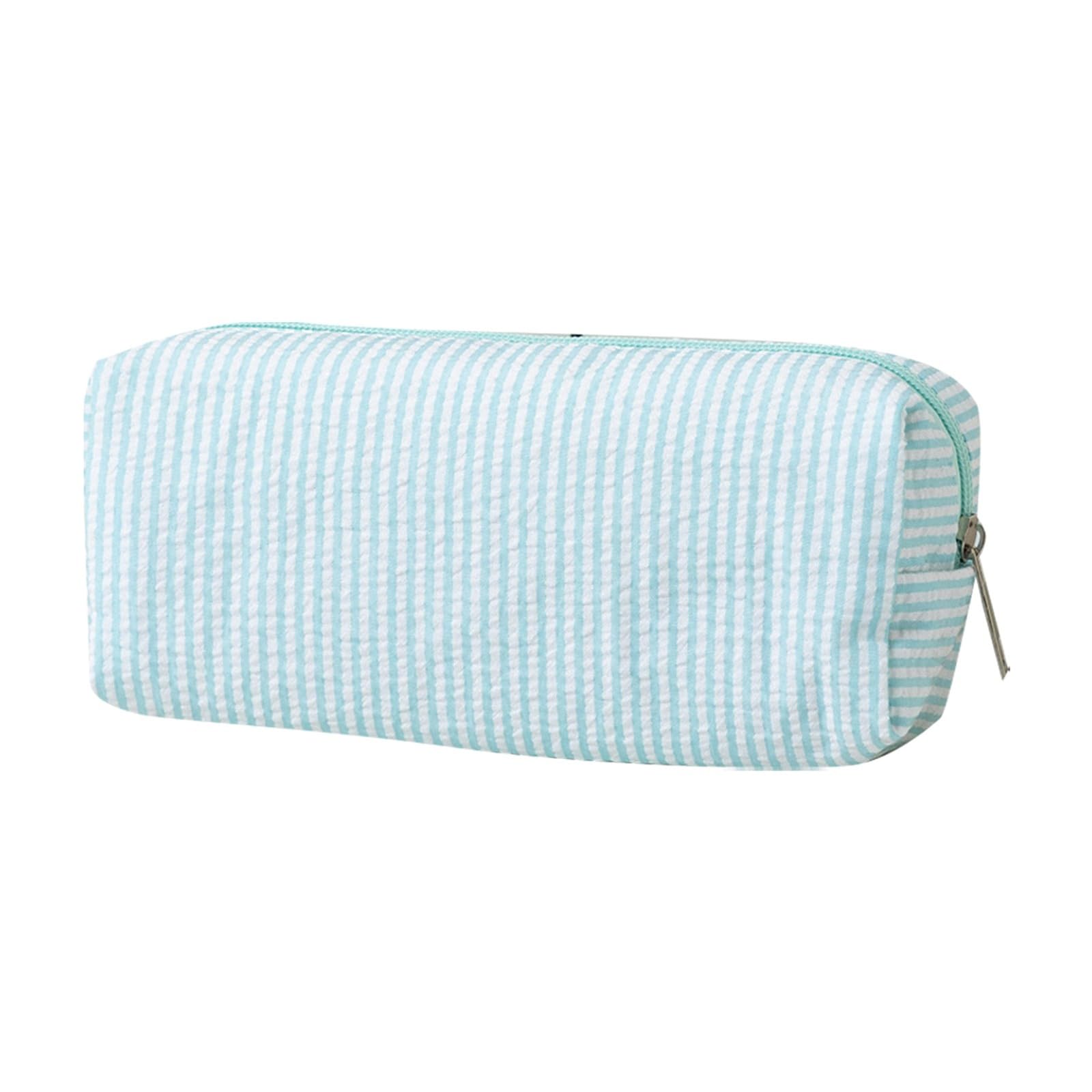Striped Pencil Case Pencil Case for Girls Cute Striped Pen Pouch School Pen Cases Simple Stationery Pens Cases Portable Makeup Bag for Women Teenage School College Exams