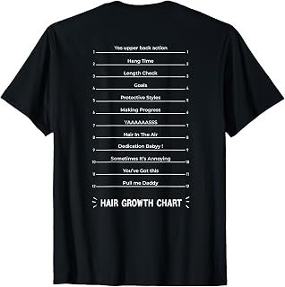 Hair Growth Chart - Length Check For Your Stylish Long Hair T-Shirt